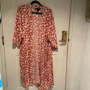 FOREVER 21 LONG DUSTER COAT  MEDIUM